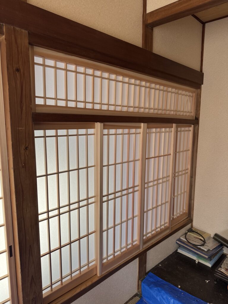 水戸市上水戸にて和室建具の交換・書院改修工事！アルミサッシから温もりある木製建具へ